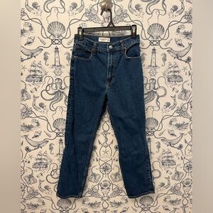 Abercrombie and Fitch Ankle Straight Ultra High Rise Curve Love Jeans